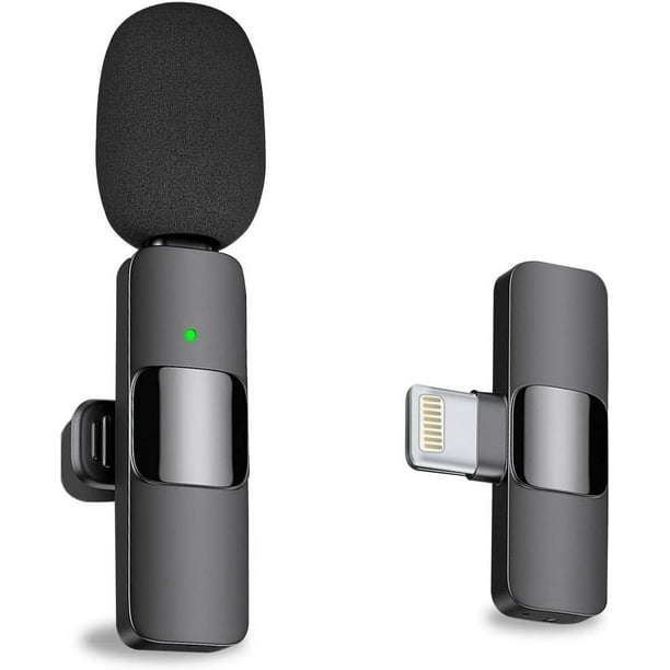 Micrófono Lavalier inalámbrico profesional para iPhone y iPad Micrófono de  grabación de condensador omnidireccional inalámbrico para entrevistas de  podcasts de vídeo Sincero Electrónica
