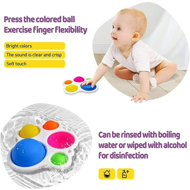 Juguete antiestrés de burbujas de rebote, paquete de 4 con cadena para  llavero para todas las edades, regalo ideal para niños, adolescentes,  adultos y