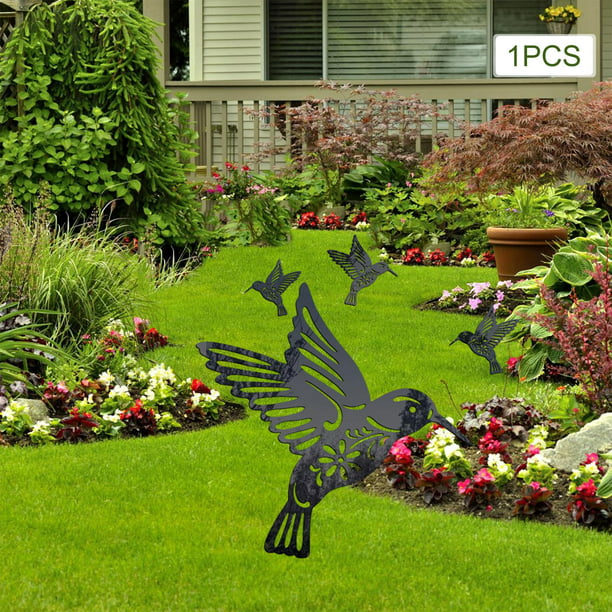 2pcs / Set Pájaros Decorativos Del Ornamento Del Jardín De Con La  Decoración forma forma forma Del 3 Sharpla Pájaros colgantes decorativos