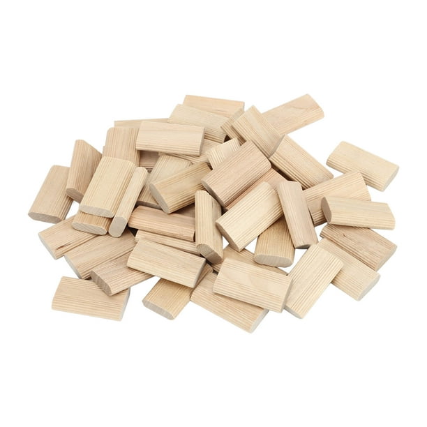 Algado 50 espigas de dominó de madera de haya, espigas de madera de 0.315 x  1.575 in para posicionamiento, herramienta de carpintería para