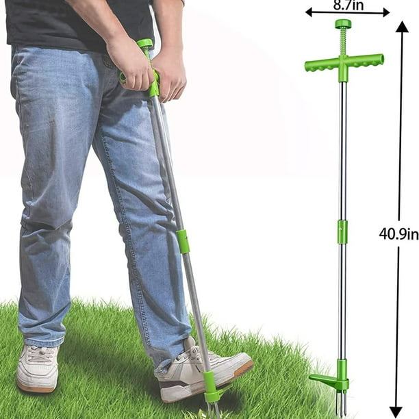 herramienta de extracción de malas hierbas de pie,Extractor de malas  hierbas manual, herramienta de raíz de malas hierbas sin doblar para patio