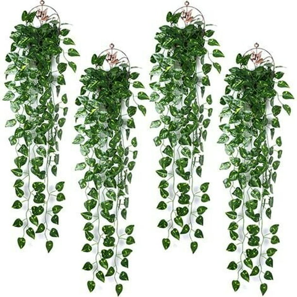 4 Uds. De plantas colgantes artificiales de 90cm, planta colgante falsa  para oficina, cocina, boda, fiesta, jardín, Festival, decoración de pared  TUNC