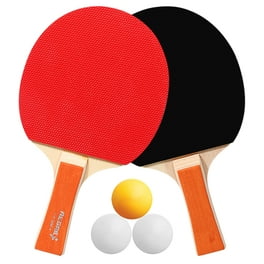 Kit Palas Ping Pong Raquetas Tenis de Mesa con Pelotas Mango Largo