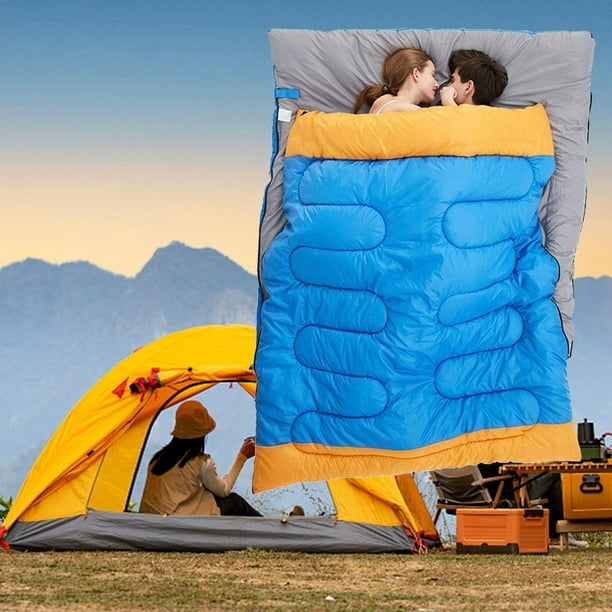 Saco de dormir para acampar al aire libre, saco de dormir doble para 2  personas, bolsas de dormir …