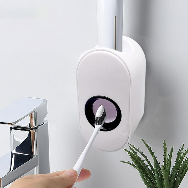 Dispensador de pasta de dientes, dispensador automático de pasta de dientes  para niños y ducha familiar, es accesorio de baño de montaje en pared con