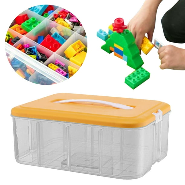  Holay Juego de 4 bloques de PVC con cremallera, juguetes,  estuche organizador de almacenamiento de arcilla (etiqueta con nombre,  bolsillo manual) (4 grandes) : Bebés