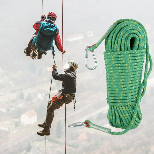 20m Cuerda de seguridad de escalada al aire libre Ripstop Cuerda de rescate  de montañismo, cuerda de 10 mm de diámetro para senderismo