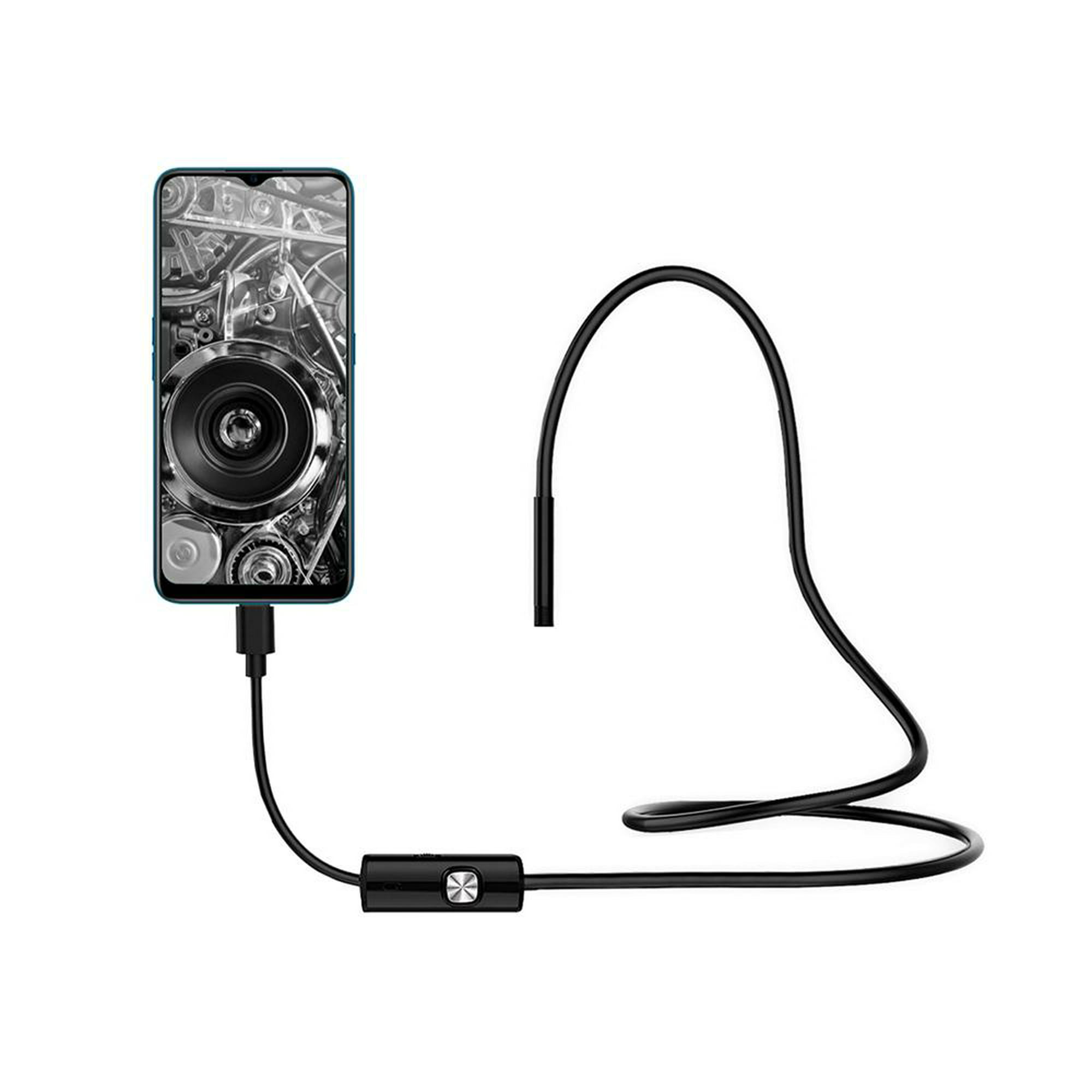 Cámara Endoscopio Flexible para Android 1 Metro Redlemon Boroscopio USB-OTG  Impermeable. Negro