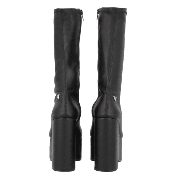 Bota de Plataforma Cuadrada Aesthetic Slim Lycra Piel Sint tico