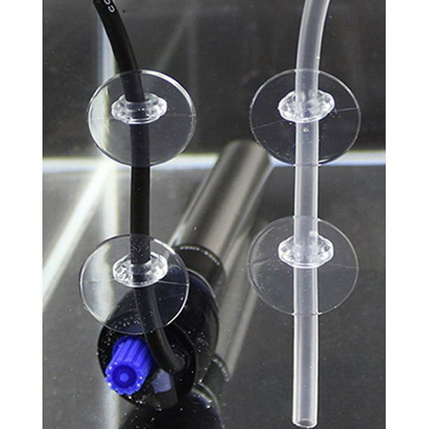 Ventosa de acuario de 10 piezas, soporte de cable de tubo de línea de aire  de 4mm, ventosa usada para suples de peces de superficie de vidrio