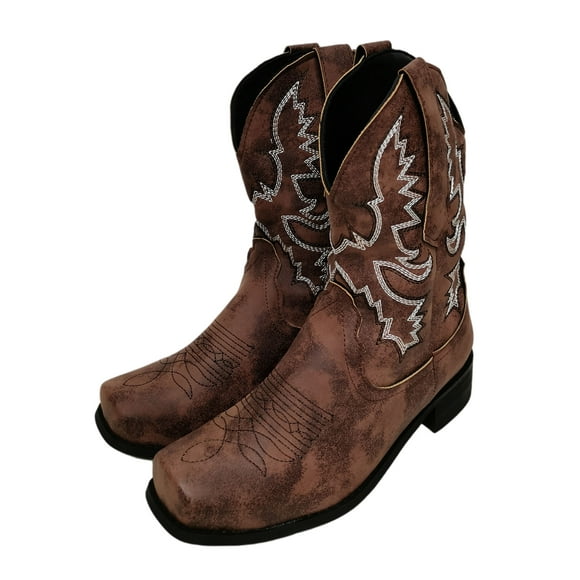 botas vaqueras ferndule para mujer botas occidentales punta redonda tacón grueso bajo botas bord ferndule