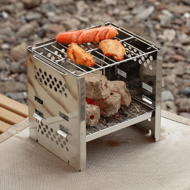 Compre Mini BBQ Grill Charcoal Para Campamento Herramienta de