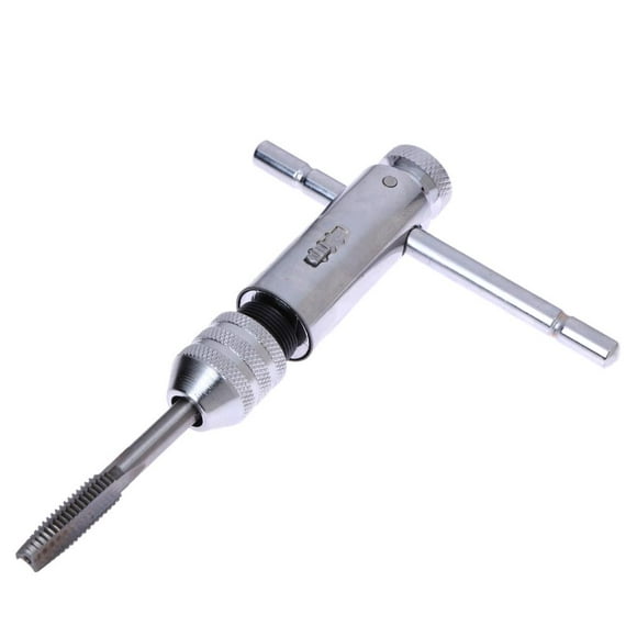 m3m8 thandle ratchet tap wrench herramienta de maquinista con 5 piezas rosca de tornillo plu wdftyju