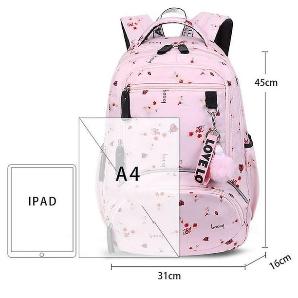 Mochila escolar grande, bonita mochila escolar para estudiantes, mochila  impermeable impresa, mochilas escolares para libros de escuela primaria  para niñas adolescentes, mochila para niños
