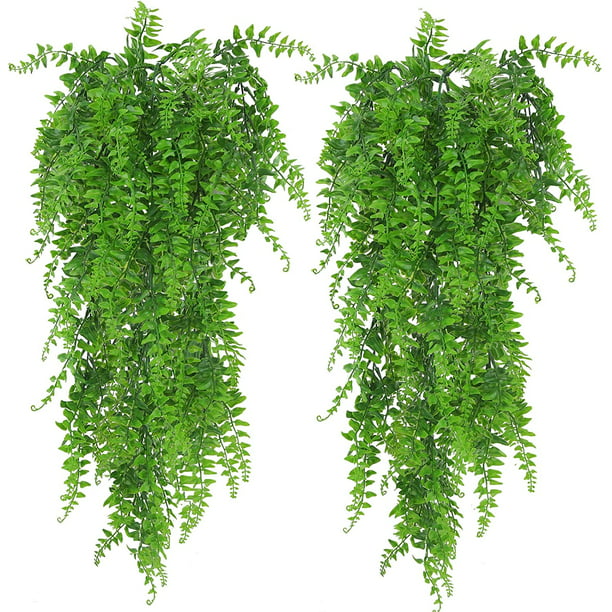2 plantas colgantes artificiales de hiedra falsa para decoración de pared  hogar 