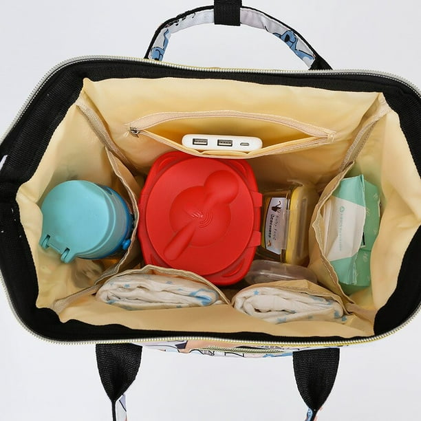 Mochila para pañales de cuero para mujer, bolsa de viaje para bebé, mochila  para madre al aire libre (2 piezas), Blanco, Mochilas de viaje