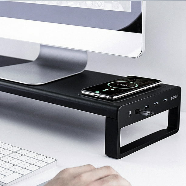 Vaydeer - Soporte de aluminio para monitor USB 3.0, soporte para