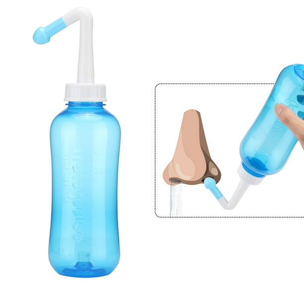 Limpiador Nasal - 300ml lavado nasal botella con 40 paquetes de sal, Lavado  Nasal Irrigación Nasal Para Adultos & Niños (40 paquetes) : : Bebé