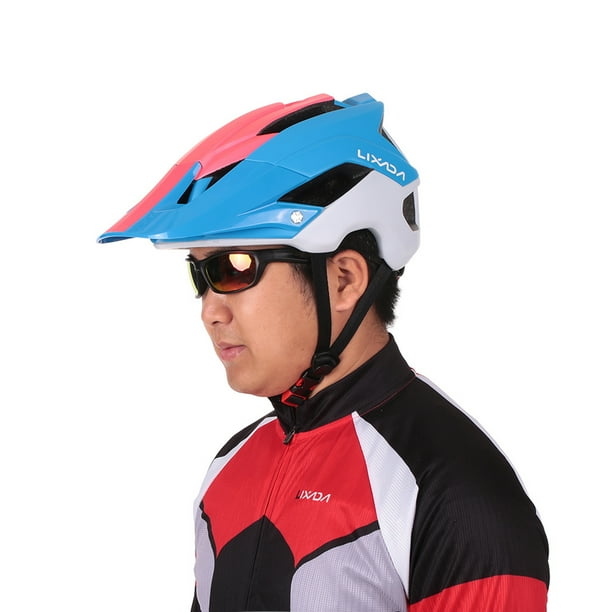 Cascos de bicicleta para hombres y mujeres, casco ligero de bicicleta MTB  con visera desmontable y gafas magnéticas, casco de ciclismo juvenil