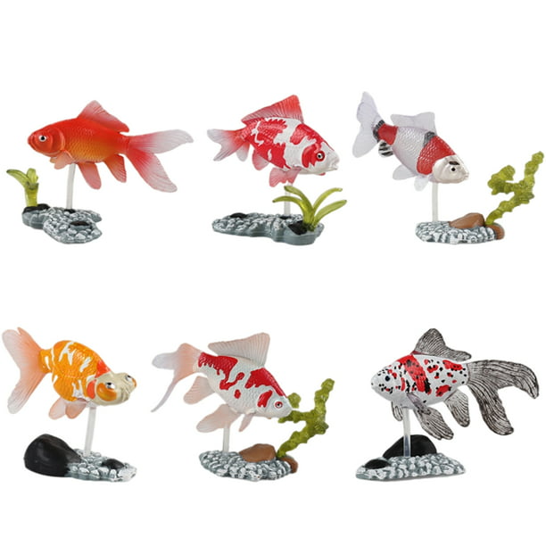  Gadpiparty 3 piezas de figuras de peces de juguete de peces  simulados, modelo de peces falsos realistas, modelo de comida artificial,  juguete educativo para accesorios de fotografía, suministros de fiesta de