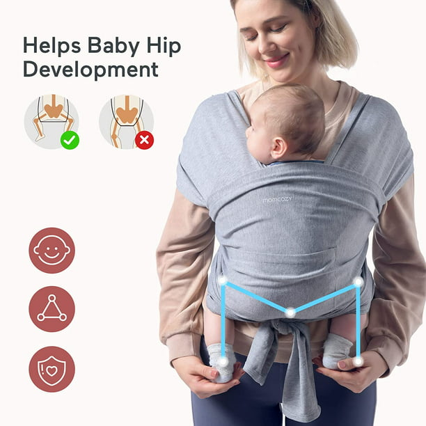 Portabebés ergonómico con asiento de cadera, portabebés 11 en 1 hasta 50  libras, de 3 meses a 3 años, portabebés - Gris