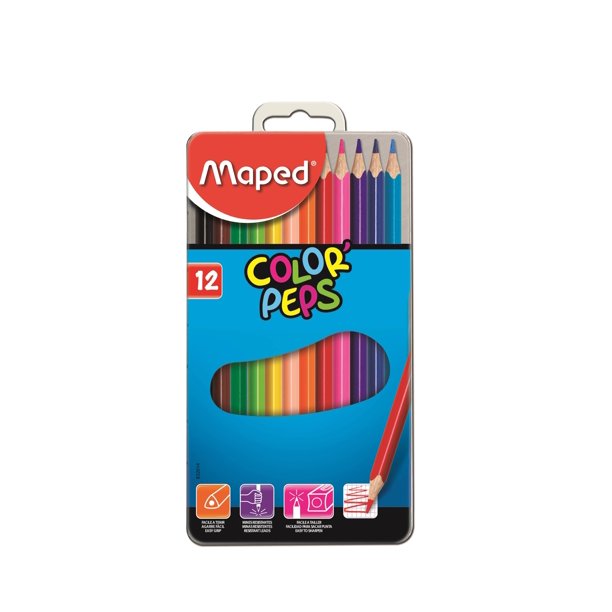 PLUMONES MAPED DE COLORES SURTIDOS 1 PAQUETE CON 10 PIEZAS