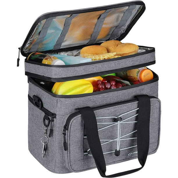 Bolsa térmica aislada para almuerzo, bolsa de picnic, , contenedor, bolsa  térmica impermeable, caja de comida, bolsas para gimnasio, trabajo, Gris  mayimx Bolsas de almuerzo aisladas