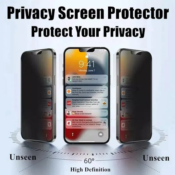 Vidrio Protector Pantalla Antiespia Para iPhone 7 8 Y Plus