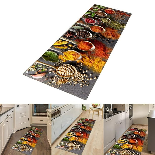 Traves de cocina, Alfombra de cocina lavable, antideslizante, PVC  resistente, diseño MosaicoDove, 52 x 50 cm