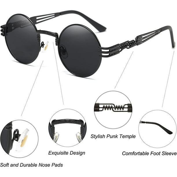 Gafas de punk negras para hombre y mujer