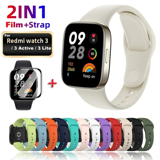 Compatible con Redmi Watch 3, correas de reloj para mujeres y hombres,  elegantes correas de repuesto de silicona ajustables, pulseras de  accesorios