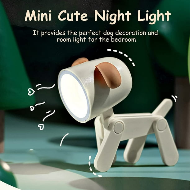 pieza de luz nocturna para niños, mini lámpara de escritorio Kawaii con  forma de animal, luz nocturna ajustable para teléfono, luz de noche LED para  niños y bebés para regalos de Navidad