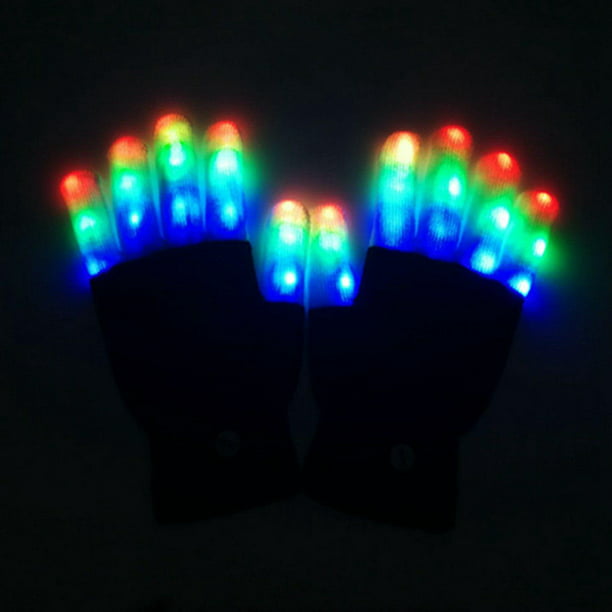 Guantes con luz LED, luces de con luces intercambiables y para Hugo Guantes  iluminados