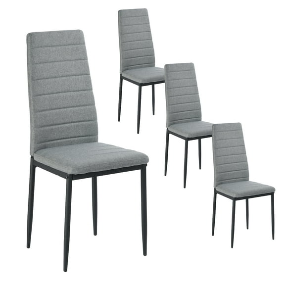 juego de 4 sillas de comedor gris adecuado para hogar restaurante reunión boda homemake furniture minimalista moderno