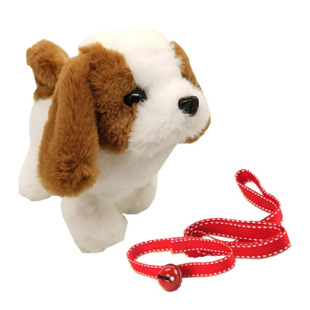 3 piezas de juguetes de peluche para niños, perros electrónicos  interactivos, perros de peluche que caminan y ladran la cola meneando,  animales