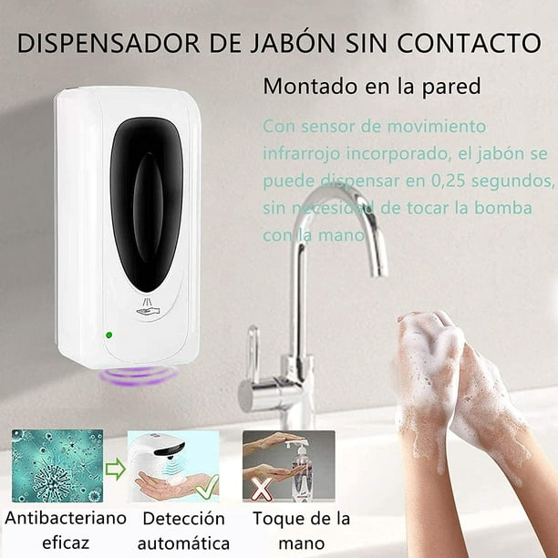 Dispensador Con Sensor Automatico De Pared Espuma Jabon Liquido Para Cocina  Baño