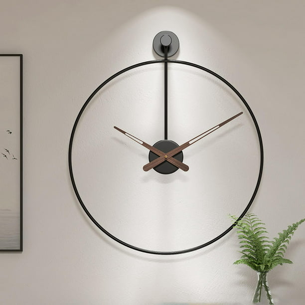 Reloj de pared decorativo para decoración de sala de estar, relojes de  pared grandes y modernos con péndulo a pilas para dormitorio, oficina,  cocina