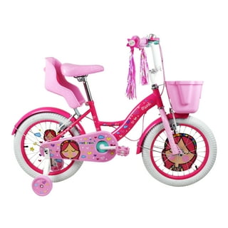 Bicicletas Infantiles Niños 3-8 Años Con Ruedines Y Cesta Color