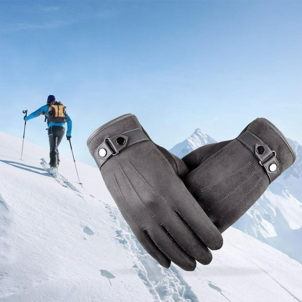2 pares de guantes de invierno para mujer, forro térmico cálido, puños  elásticos, guantes de punto gruesos para pantalla táctil