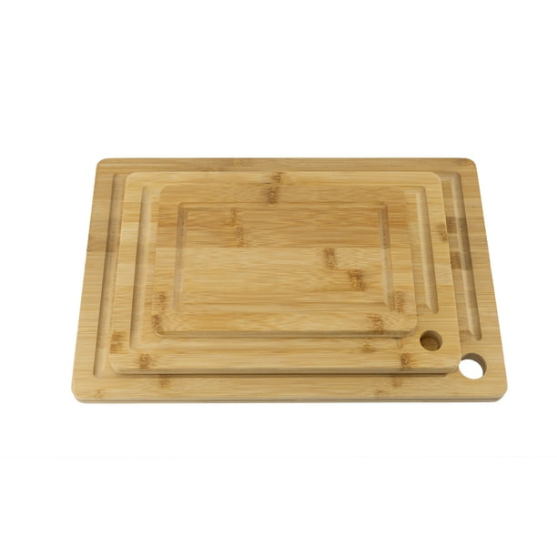 Kit de Cocina tabla para picar 5 piezas madera y acero PROMOCIONAL