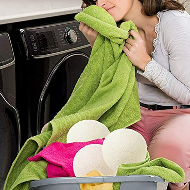 Pelotas de lavandería, bola de lavado de limpieza de ropa suave  reutilizable para lavadora (verde)