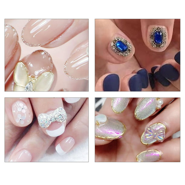 AB Crystal Rhine para uñas, de cristal para uñas trasera plana, lentejuelas  para uñas, cristales para uñas, para suministros de Yinane Uñas De