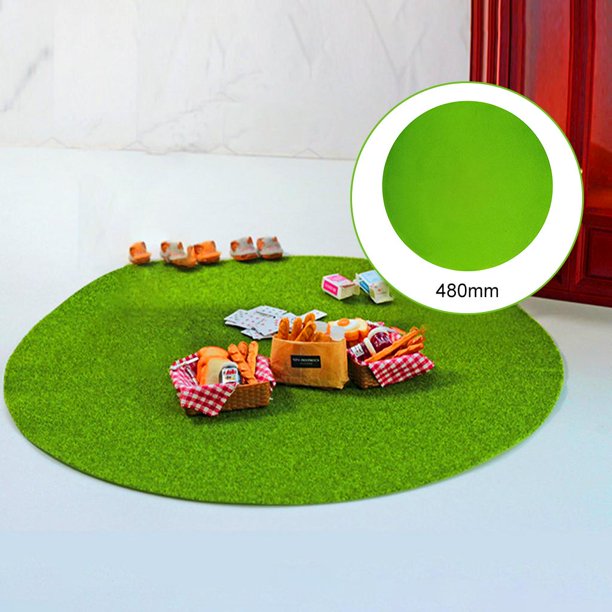 1 alfombra verde de césped artificial para jardín, decoración de hadas,  decoración verde, césped artificial, alfombra verde, adornos en miniatura