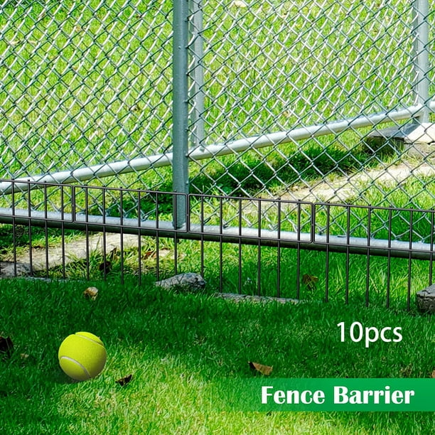 10 Piezas 12x17 pulgadas barrera para animales corativa para jardín Cercado  para perros Conejos Estacas para el suelo Valla Camino CUTICAT Valla de  inserción de tierra