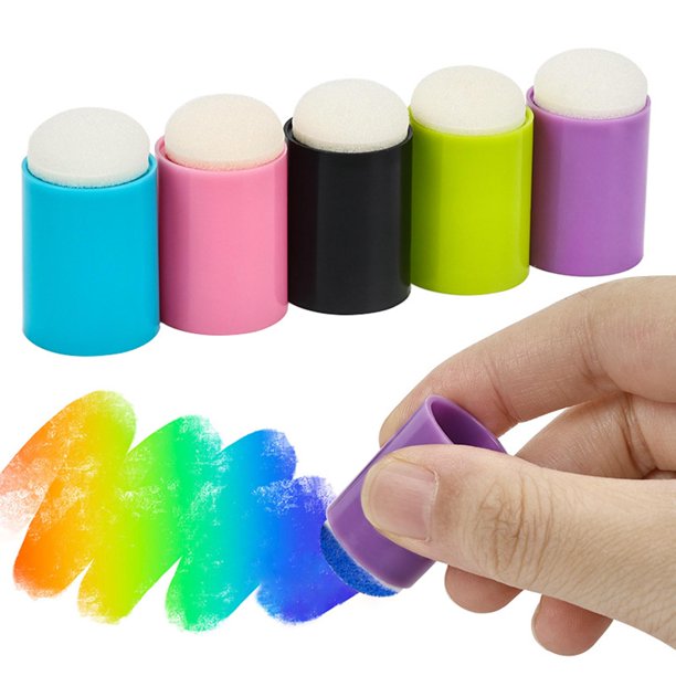 Juego de 65 pinturas de dedos lavables con pinturas de dedos de 12 colores,  esponjas, pinceles de pintura, bata de pintura impermeable, paletas