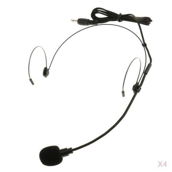 4x bck earhook xlr 3pin 4pin 35mm headworn headset micro montado en cabeza sunnimix micrófono de diadema de 3 pines