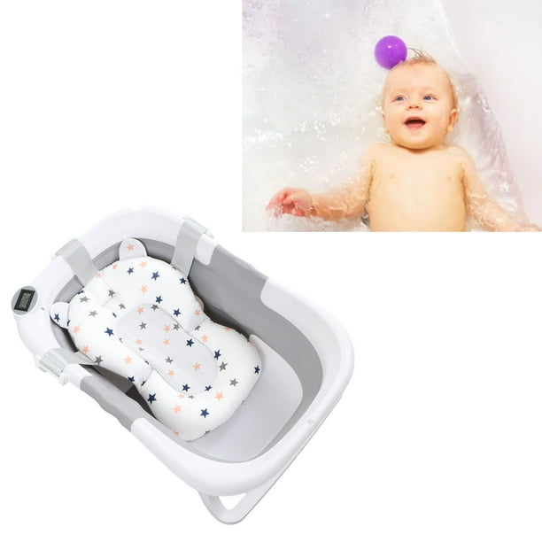  Yinrunx Tapete de esponja para bañera de bebé, recién nacidos,  niños y niñas, plegable, suave, con forma de pétalo, tapete cilíndrico para  baby shower, tapete de baño (adecuado para bebés de
