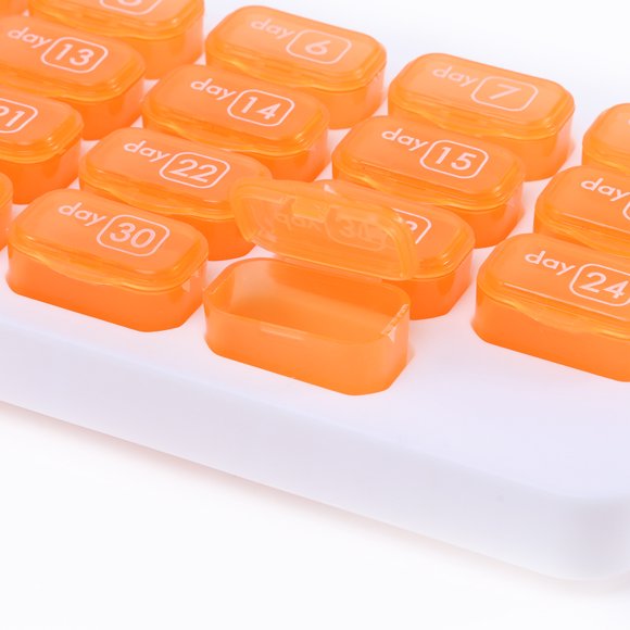 31 divisores vitamin box holder digital grid keyboard medicine case naranja ehuebsd cuidado belleza