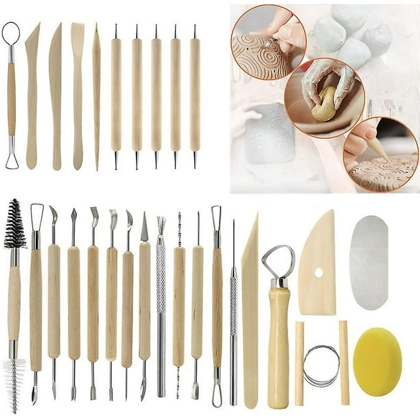 Juego 40 Pcs herramientas cerámica para esculpir arcilla y Alfareria  Moldear