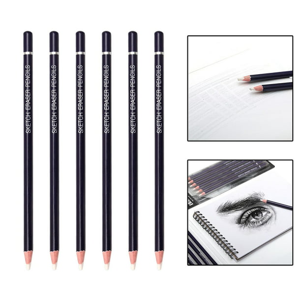 6 uds., de goma, lápiz, borrado brillo para estudiantes, detalles
